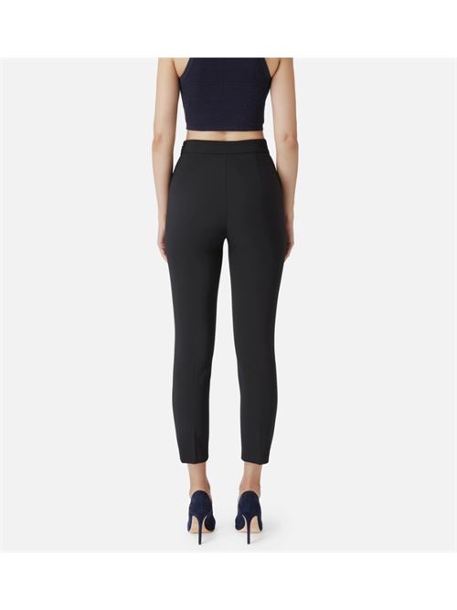 Straight crepe trousers with zip ELISABETTA FRANCHI | PA03646E2.110